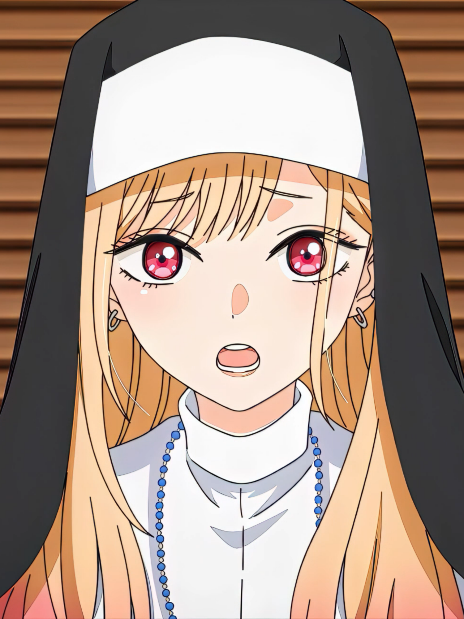Marin in The Nun's Dress 😫😍 #mydressupdarling #marinkitagawa #sonobisquedollwakoiwosuru #anime #animeedit