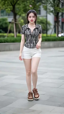 Áo Hotgirl cổ bẻ tay ngắn sang trọng hoạ tiết Thời Trang #aothunnuhottrend #aothunnu #viral #trend #xuhuong 