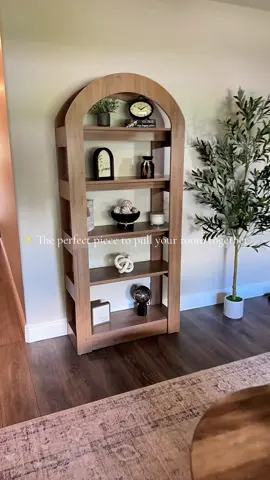 Obsessed with this arched design 😍 the perfect statement piece! #bookshelves #archedbookshelf #homefurniture #tiktokshoplabordaysale #summerfinalsprint  