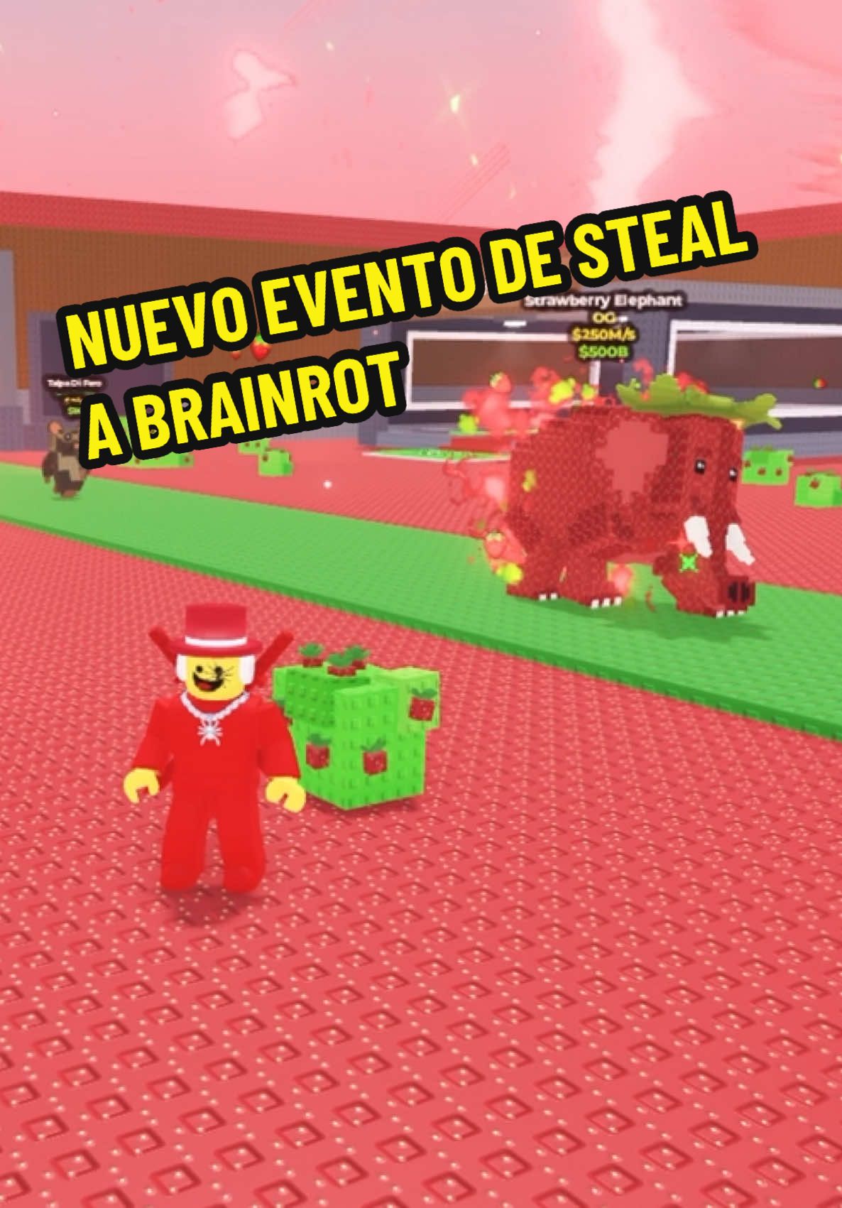 EL NUEVO EVENTO OG ELEFANTE STRAWBERRY en STEAL A BRAINROT  EN EL NUEVO ADMIN ABUSE DE HOY #robaunbrainrot #robloxespañol #stealabrainrot 