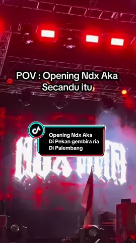 Opening @NDX AKA Secandu itu di @Pekan Gembira Ria Palembang Jakabaring sport city #ndx #ndxaka #fyppppppppppppppppppppppp #konserpalembang #palembangtiktok 
