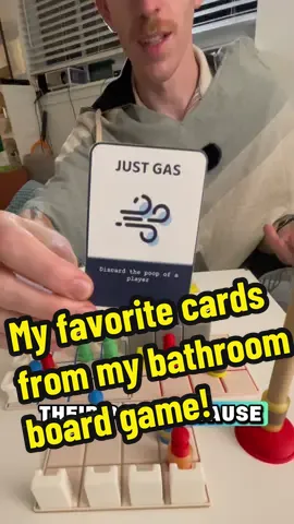 My favorite cards from Stalled 🚽 What card would YOU add? #BoardGames #PartyGame #GameNight #IndieGameDesign #TabletopTok 