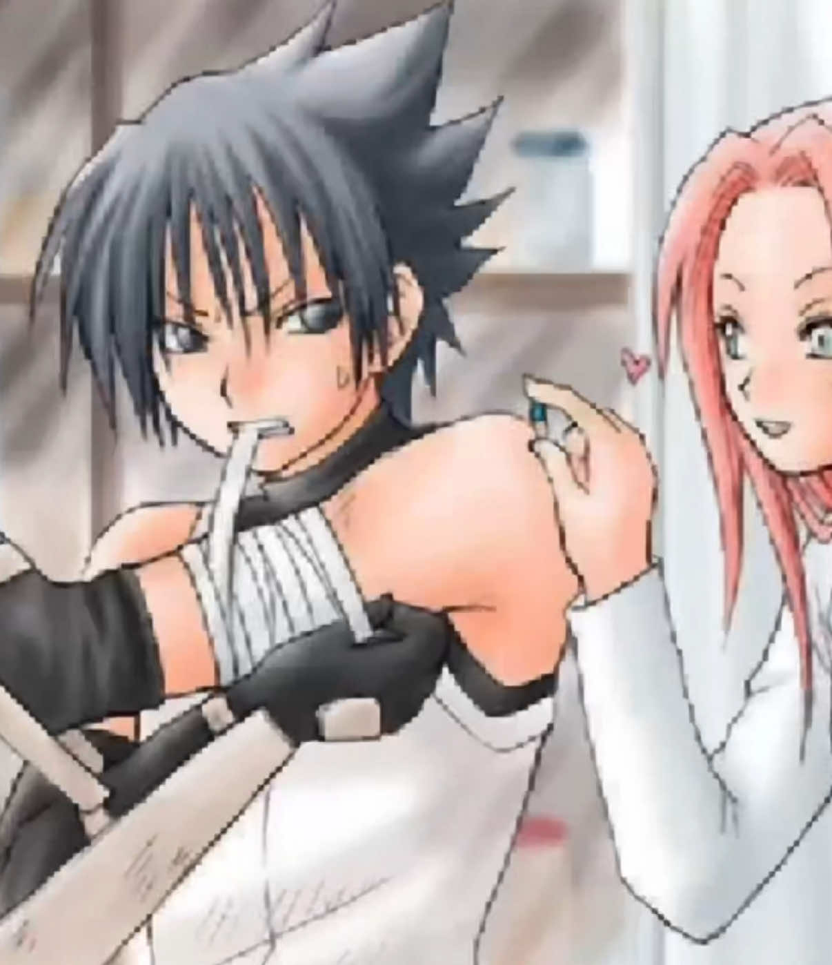 #SASUSAKU♡ the art style is so cute #sasuke #sakura #sasusakuedit #naruto 