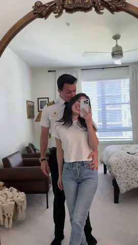 Leaving my favorite flight attendant at home today 🥲 #couples #flightattendant #pilot #cabincrew #travel 