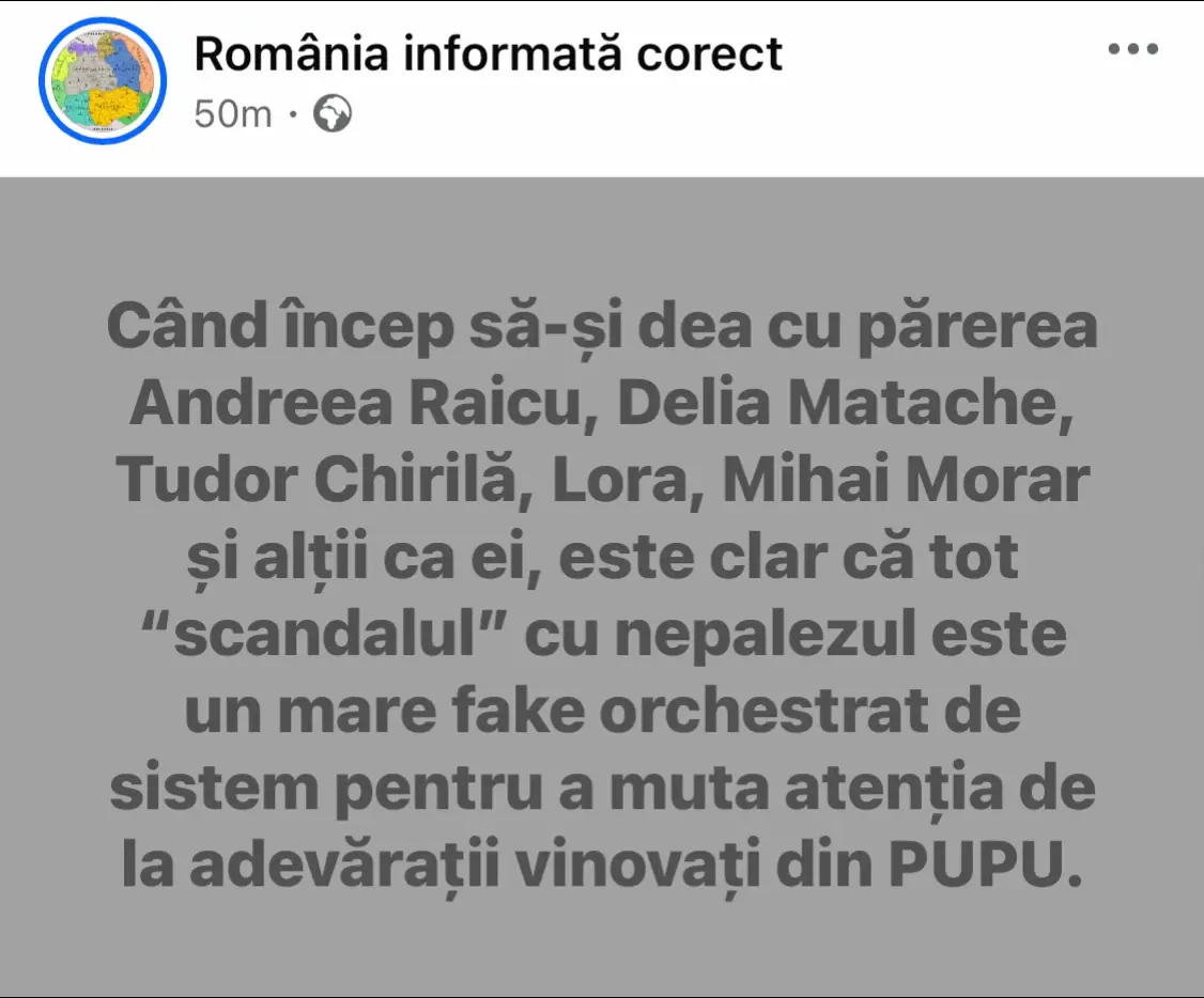 Când încep să-și dea cu părerea Andreea Raicu, Delia Matache, Tudor Chirilă, Lora, Mihai Morar, Anca Serea și alții ca ei, este clar că tot “scandalul” cu nepalezul este un mare fake orchestrat de sistem pentru a muta atenția de la adevărații vinovați din PSD-USR-PNL-UDMR care devalizează țara. #romaniainformata #romaniainformatacorect #romania #fyp 