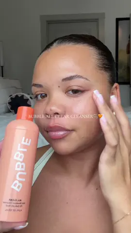 @Bubble Skincare ALL CLEAR ACNE CLEANSER✨🍊🫧 #bubbleskincare #bubble #glowyskin #skincareproducts #morningskincare @Bubble Insiders 