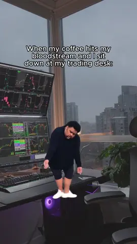 That moment when the coffee hits your bloodstream, and you're at your trading desk ready to win >>> #daytrade #daytrader #daytradingtips #daytrading101 #daytraders 