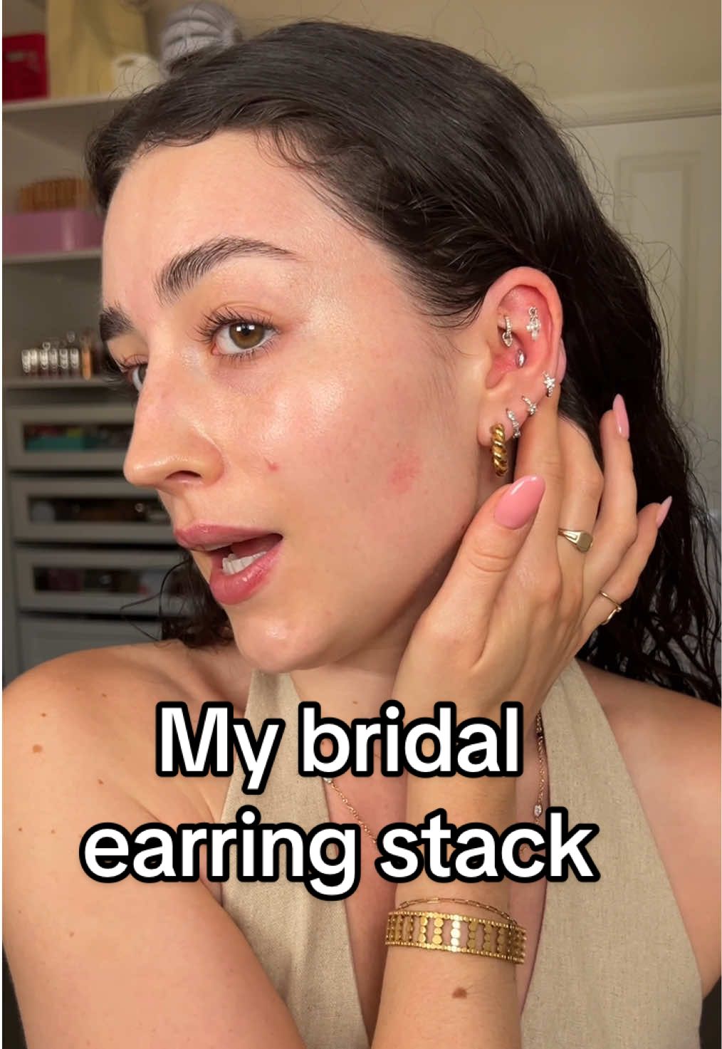 Replying to @Raquel Hidalgo @Etsy seller name: ZlissJewel  Pieces in order:  1) 14K Solid Gold Marquise Dilled Diamond Dangle Stud Floating Diamond  2) Women's White Invisible Set Diamond Marquise Eternity Single Hoop Earring 14K Solid Gold Piercing Earring  3) Sara Septum with Round Lab Grown Diamond 10K Gold Invisible Setting nose ring  4) Three diamond Invisible Set Open Curve Threaded Florence Sparkle 14K Gold Stud Earring Conch Piercing Single Stud Lab Diamond Piercing  #bridalearrings #luxurybridalearring #bridalearringstack 