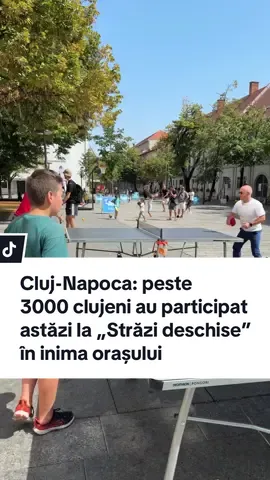 Cluj-Napoca: mii de clujeni au participat astăzi la „Străzi deschise” în zona centrală a orașului  Evenimentul „Străzi deschise” a adus mișcarea în inima Clujului. Peste 3000 de persoane au participat astăzi la activitățile organizate pe străzile Universității și Kogălniceanu.  Spațiul s-a transformat într-un loc dedicat jocului, sportului, aventurii, muzicii și bunei dispoziții. De la handbal, baschet și volei, până la panouri de cățărat, tiroliană, desene pe asfalt, șah gigant, teatru de păpuși și dans, clujenii au îmbinat mișcarea cu bucuria de a fi împreună. Clujul este un oraș al comunității și al energiei pozitive, unde investim în mișcare și sport pentru o viață de calitate. Ne revedem cu aceeași bucurie la următoarele ediții ale evenimentului „Străzi Deschise”!  „Străzi deschise” este organizat de Runners Club & Bigtime Production, cu sprijinul Primăriei și al Consiliului local Cluj-Napoca.