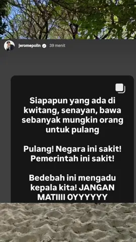 malam ini.. tolong pada balik ke rumah semua  ya bagi yang masih diluar 😢🥀🥀 #demo #viral #dpr #jeromepolin 