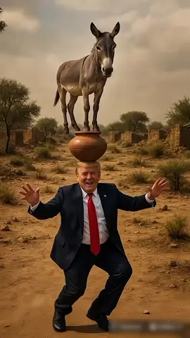Trump Balancing Donkey on His Head 😂 | Funny video #funny #shorts #comedy #fyp #foryoupage❤️❤️ 