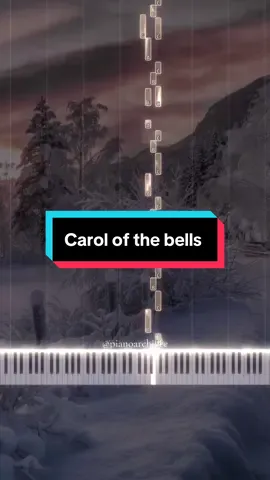 Carol of the bells easy piano tutorial #piano #tutorial #pianotok #fyp #carolofthebells 