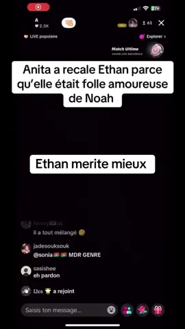Elle joue clairement avec lui juste pour les fans. Il mérite mieux en plus que les Ethanita sont pour la plus part les fans d’anita.  #ethan #anita #secretstory #fyp #viral 