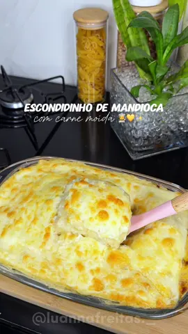 Escondidinho de mandioca com carne moída ❤️ #receitas #comida #escondidinho #almoco #forpage 