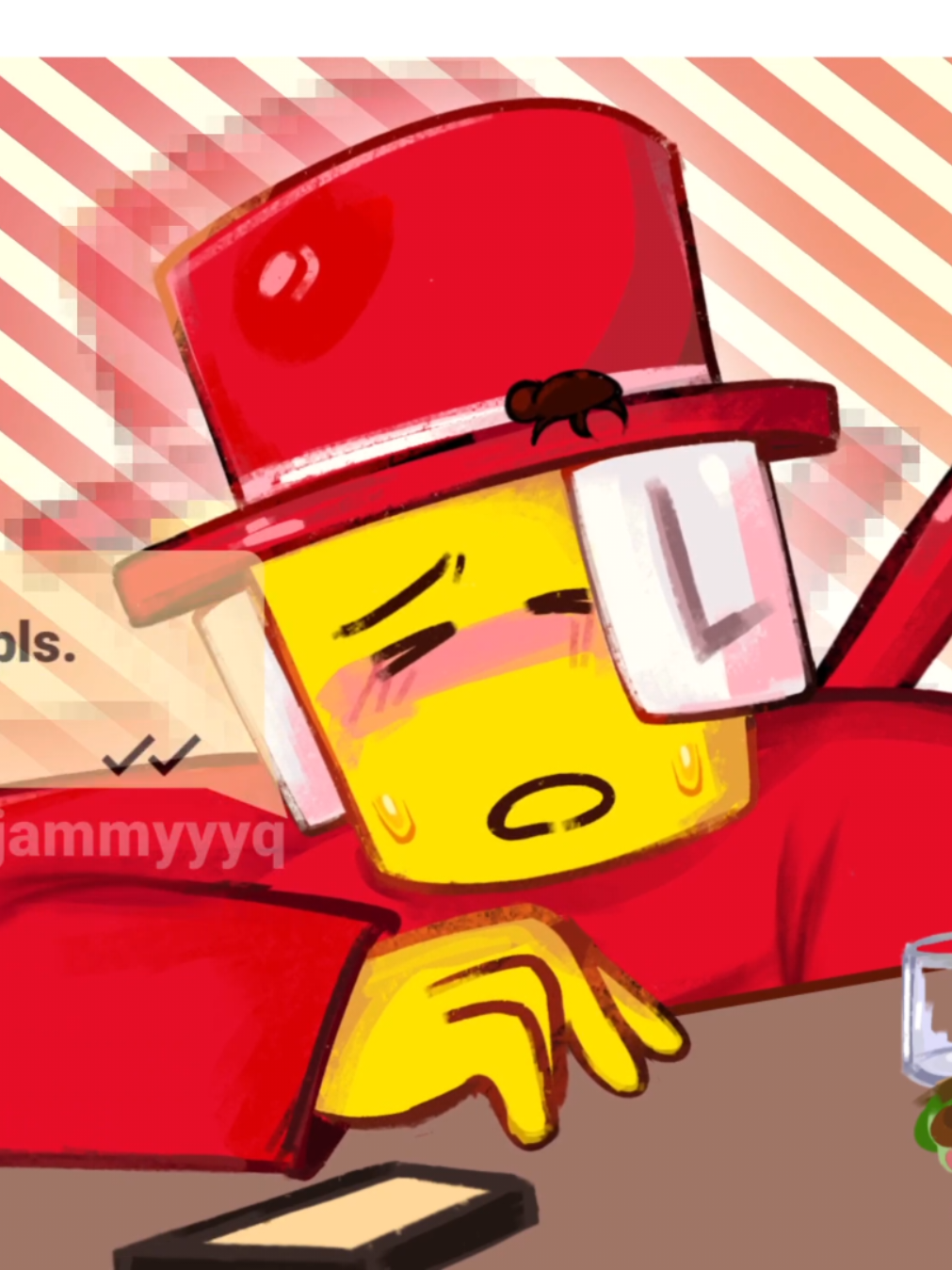 Don't pay attention, to the fact that the drawing style has changed, I'm looking for my own style, I hope you understand. thanks for the activity ヽ(o´3`o)ﾉ #sammy #x #jandel #roblox #animation 