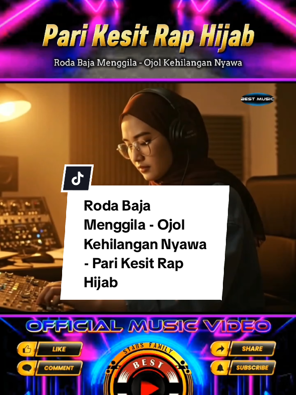 Roda Baja Menggila - Ojol Kehilangan Nyawa - Pari Kesit Rap Hijab #lagupopuler #liriklagu #trending #parikesit #bestmusic 