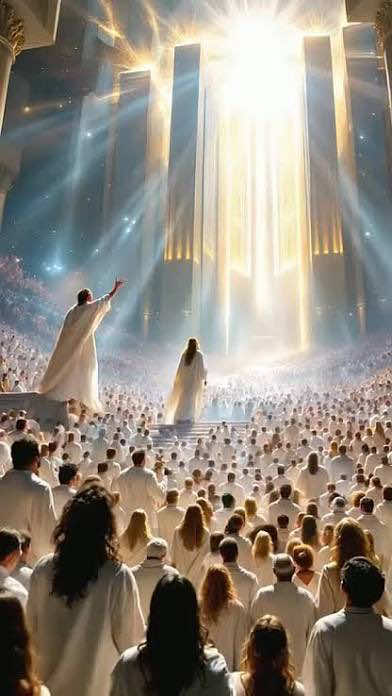 “You alone are the Lord. You made the heavens, even the highest heavens, and all their starry host, the earth and all that is on it, the seas and all that is in them. You give life to everything, and the multitudes of heaven worship you.” ‭‭Nehemiah‬ ‭9‬:‭6‬ ‭#heaven #angels #supernatural #jesus #christiantiktok #jesuschrist #worship #christian #jesuslovesyou 