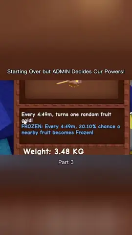 Starting Over but ADMIN Decides Our Powers!#roblox #robloxfyp #growagarden #fyp #gaming 