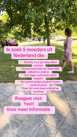 Ben jij klaar om nu écht de stap te zetten en meer vrijheid, tijd en geld voor jezelf te creëren? ⚡️ Dit is je kans om in slechts 1 uur per dag je leven te veranderen en financieel onafhankelijk te worden. Niet morgen, maar vandaag! 💪🏽 Als je snel resultaat wilt en klaar bent om hard te werken voor meer vrijheid, reageer dan met Yes en ik help je direct op weg naar succes! 🌟 #motivatie #vrijheid #extrainkomen #ondernemend #snelleresultaten     