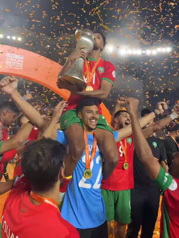فرحة مستحقة بعد التتويج #كأس_أمم_إفريقيا_للمحليين #المغرب #كرة_قدم #اكسبلور 