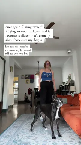 she’s jumping on me because she’s reminding me she’s hungry and i’m messing around singing instead of giving her dinner (she got fed directly after this, don’t worry) 