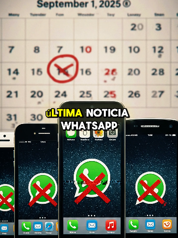 🔴27 teléfonos se quedan sin WhatsApp el 1 de septiembre🔴 #news #noticias #whatsapp #apple #smartphone 