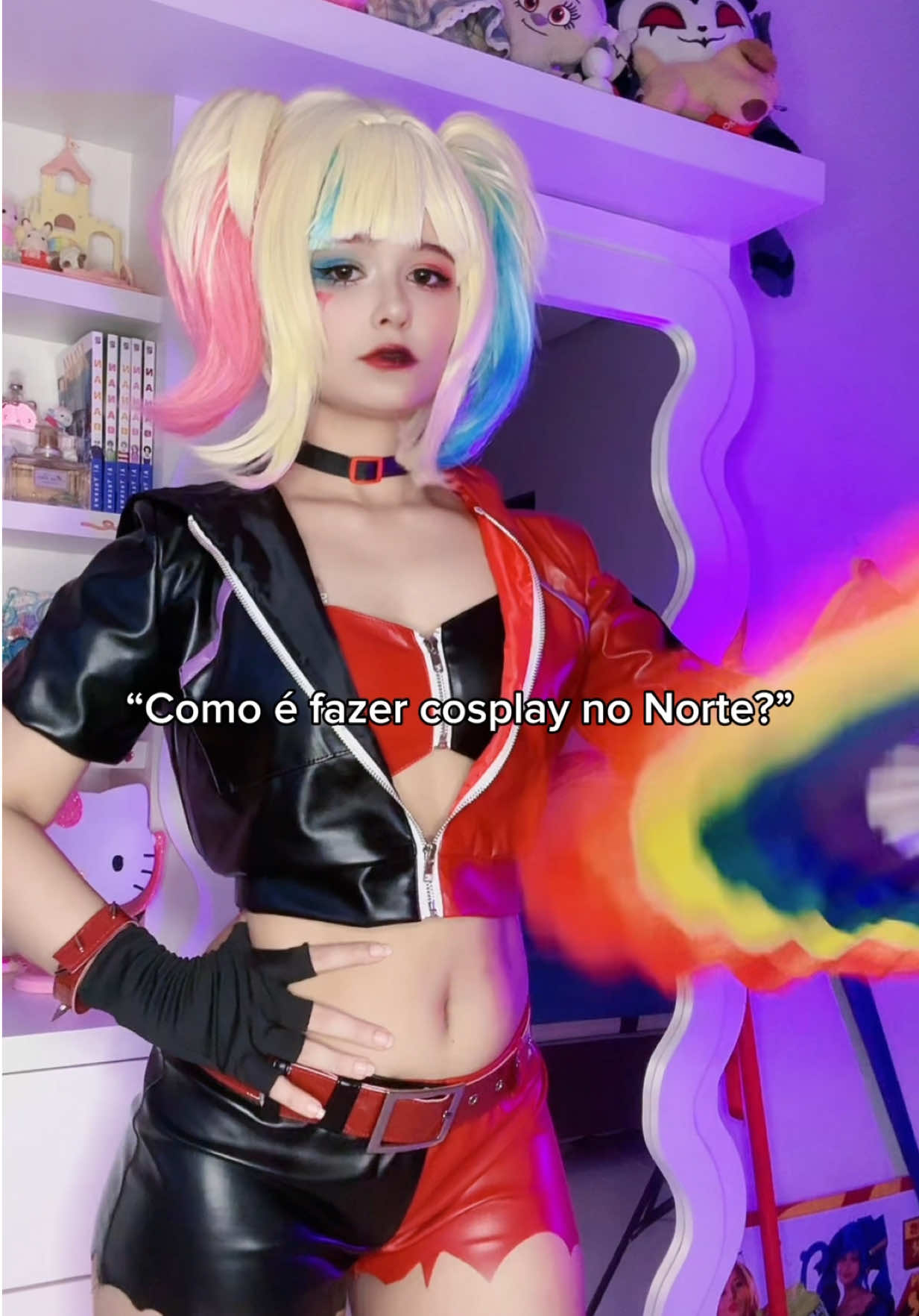 Isso porque o ar tava ligado…😭 #fyp #norte #pará #cosplay #harleyquinnisekai 