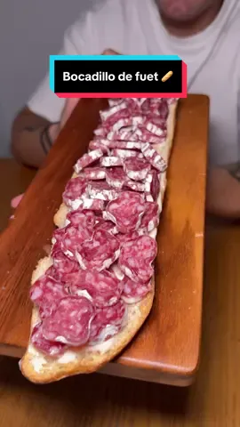 Bocadillo de fuet con alioli 🥖 #comida #bocadillo #fuet #alioli 