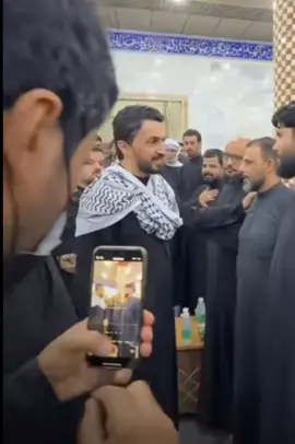 حضور الرادود مرتضى حرب والرادود حيدر الفريجي لتقديم التعازي الى النائب مصطفى سند