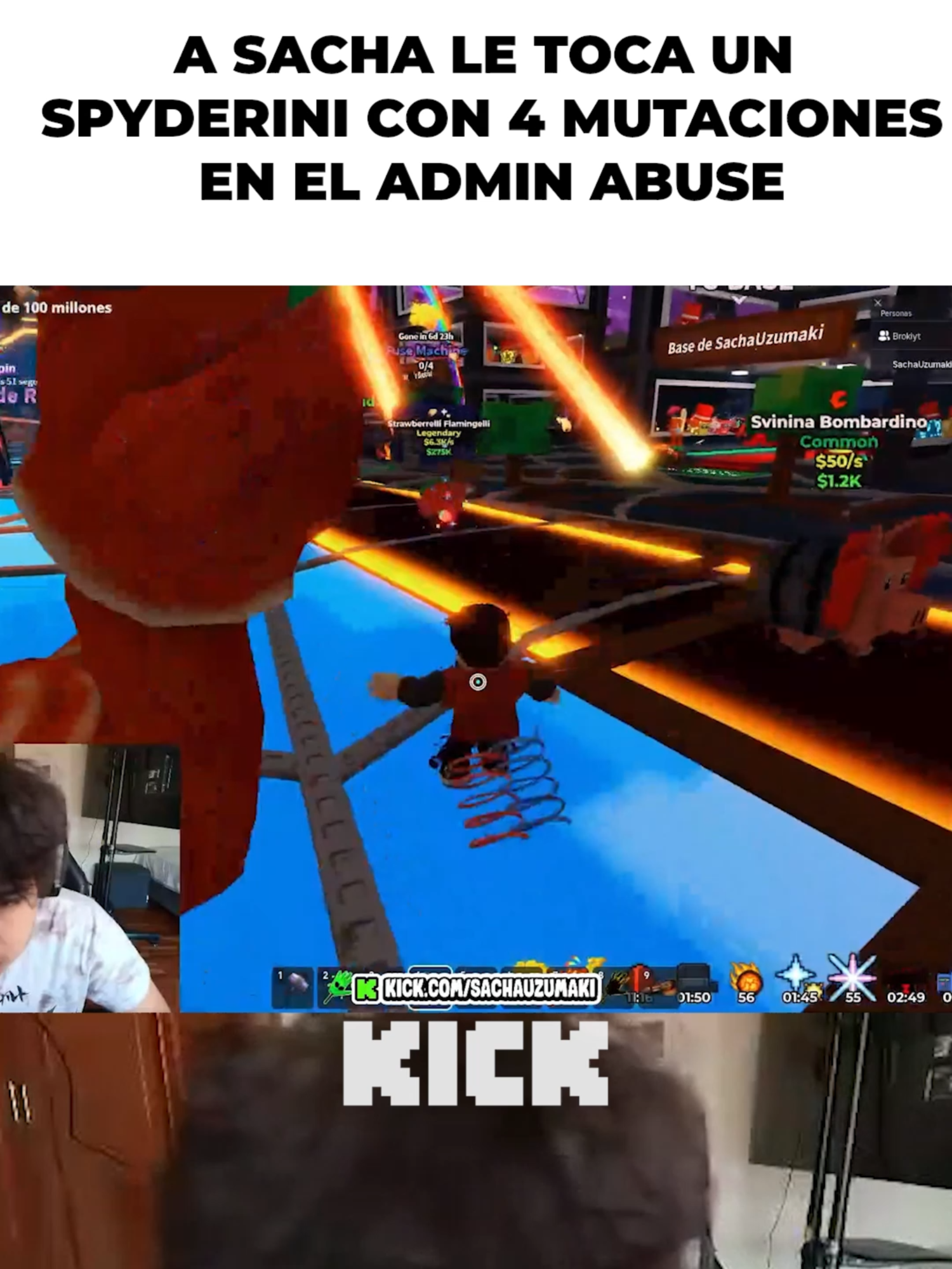 A SACHA LE TOCA UN SPYDERINI CON 4 MUTACIONES EN EL ADMIN ABUSE Redes Sociales 👉 Kick: sachauzumaki #sachauzumaki #sachauzumakiclips #kickperu  @sachauzumaki_