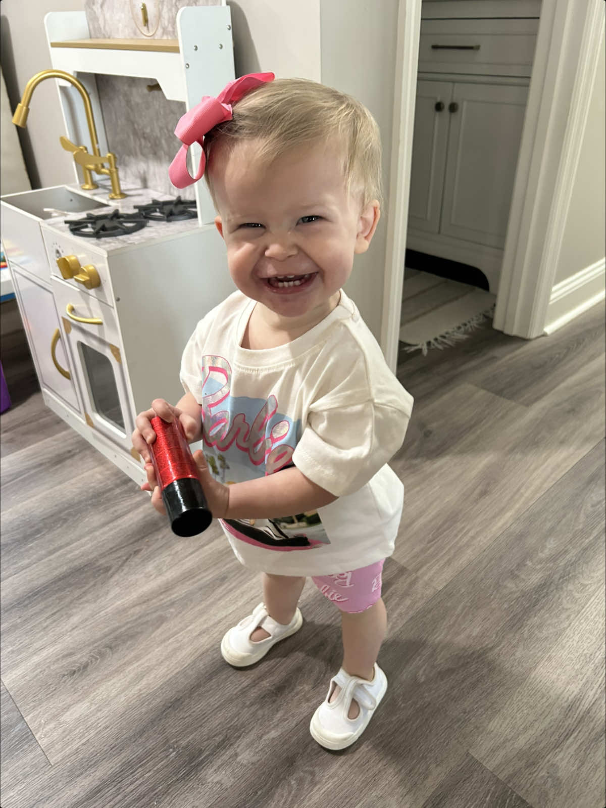 With her hair mousse & all 🤣😍🤪  #mybarbiegirl #mybabygiirl💗 #cutiepatootie 