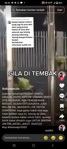 Membalas @teman.jiwa bener bang😭😭😭 bantu up bang,mlm ni poli51 nembak²in pedemo buat bubar itu alasan knp semua sosial media di take down #demo #demodpr #viralvideo 