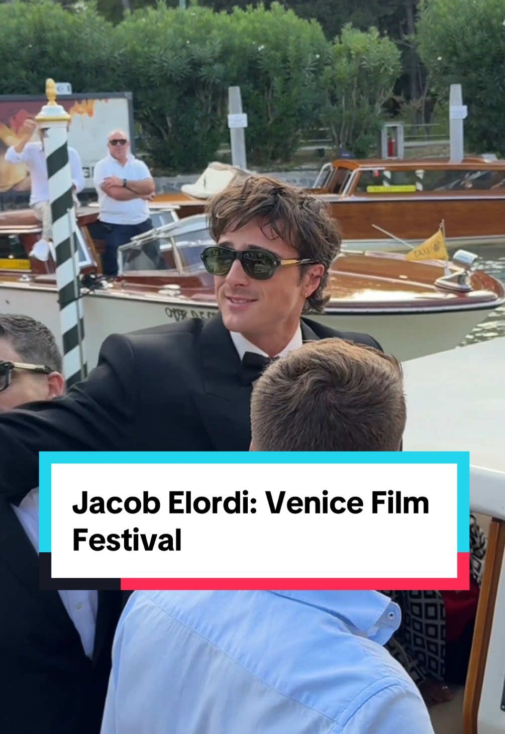 #JacobElordi arrives at the #VeniceFilmFestival ahead of the premier of Guillermo del Toro’s #Frankenstein.  See more festival updates at the link in bio. 