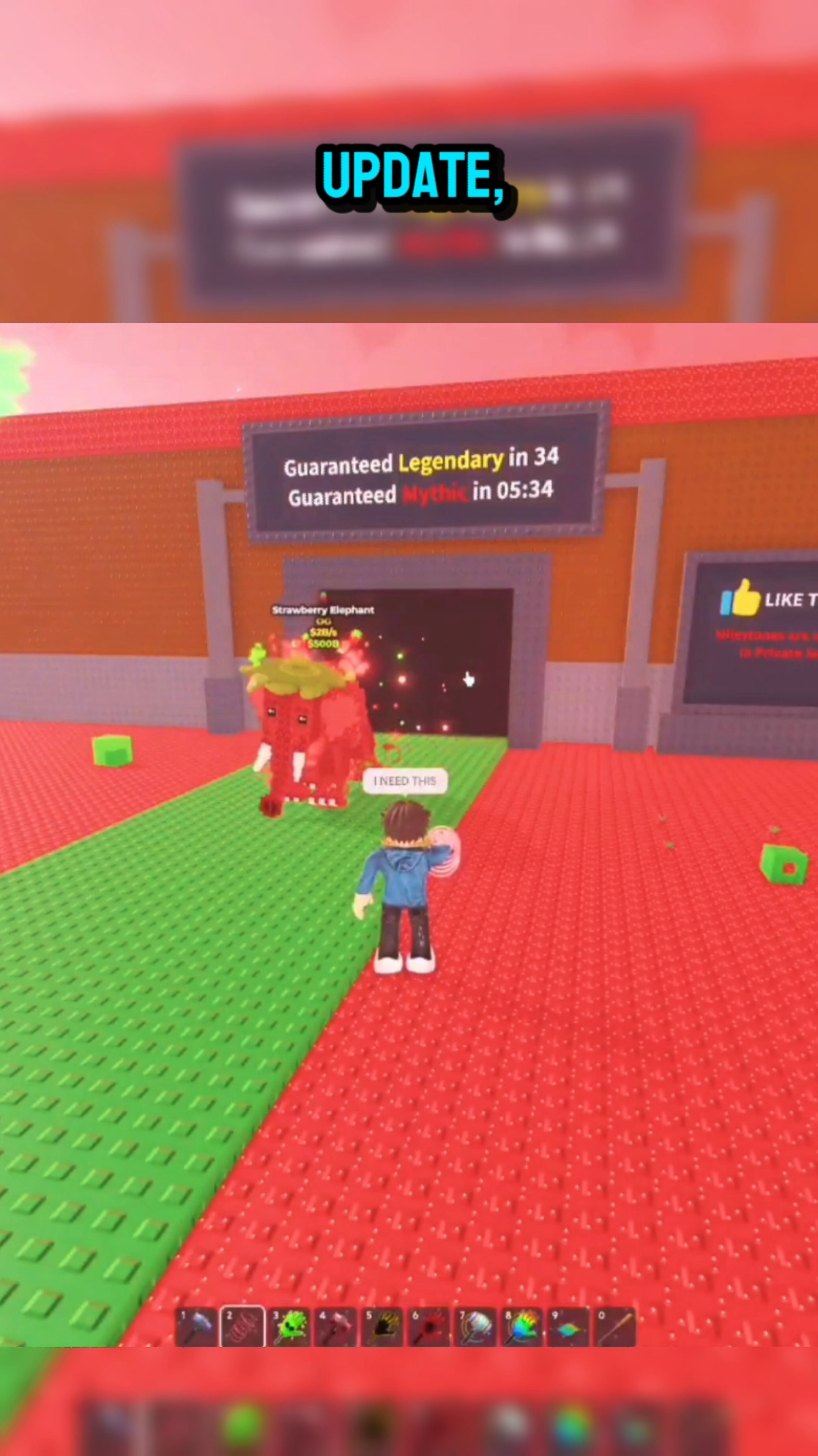 This is how to get Strawberry elephant in the new update in steal a brainrot #stealabrainrotroblox #roblox #stealabrainot #teamsammy 
