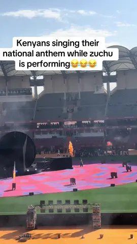 Kenyans singing their national anthem while zuchu is performing😂😂😂 #moroccovsmadagascar #football #kasaranistadium #viral #sportsontiktok 