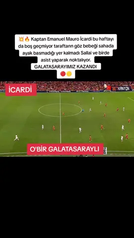 💥🔥 Kaptan Emanuel Mauro İcardi bu haftayı da boş geçmiyor taraftarın göz bebeği sahada ayak basmadığı yer kalmadı Sallai ve birde asist yaparak noktalıyor. GALATASARAYIMIZ KAZANDI  🔴🟡 #kesfetbeniöneçıkart #galatasaray💛❤ #rizespor #trendyolsüperlig #icardi 