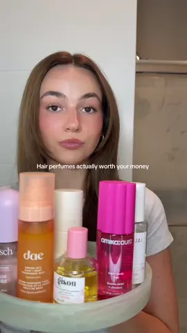 My fave hair perfumes 💗 @Dae Hair @amika @THE OUAI @Gisou @Emi Jay @Kitsch  #haircare #hairtok #haircareroutine 