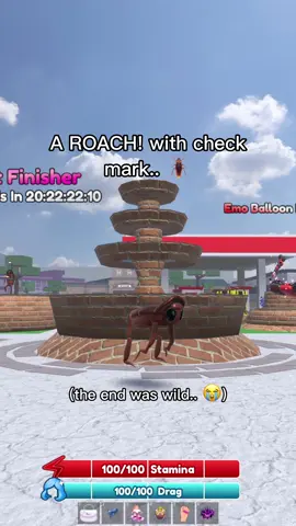 The failed last stomp at the end.. 😭 How did the RPG tryhard miss all those shots? Mopping people in Baddies as a roach with checkmark! #baddiesroblox #robloxbaddies #baddiescheckmark #moppingpeopleinbaddies #roach 
