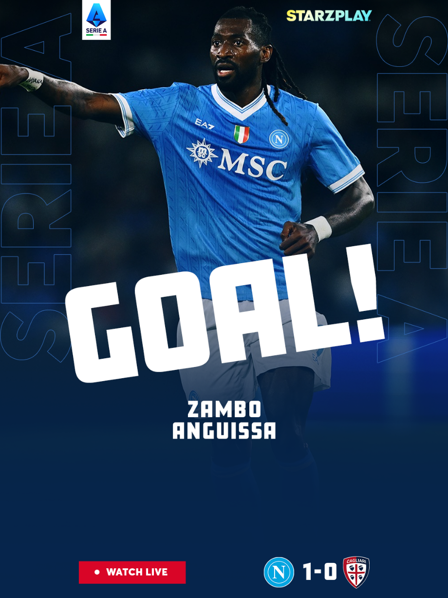ركنية تتحول إلى هدف! 🎯 أنغيسا يضع نابولي في المقدمة. Corner kick turns into goal! 🎯 Anguissa puts Napoli ahead. #SerieA #Napoli #FrankAnguissa #STARZPLAY