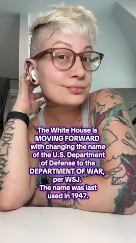 The White House is MOVING FORWARD with changing the name of the U.S. Department of Defense to the DEPARTMENT OF WAR #news #america #breakingnews  #unitedstates  