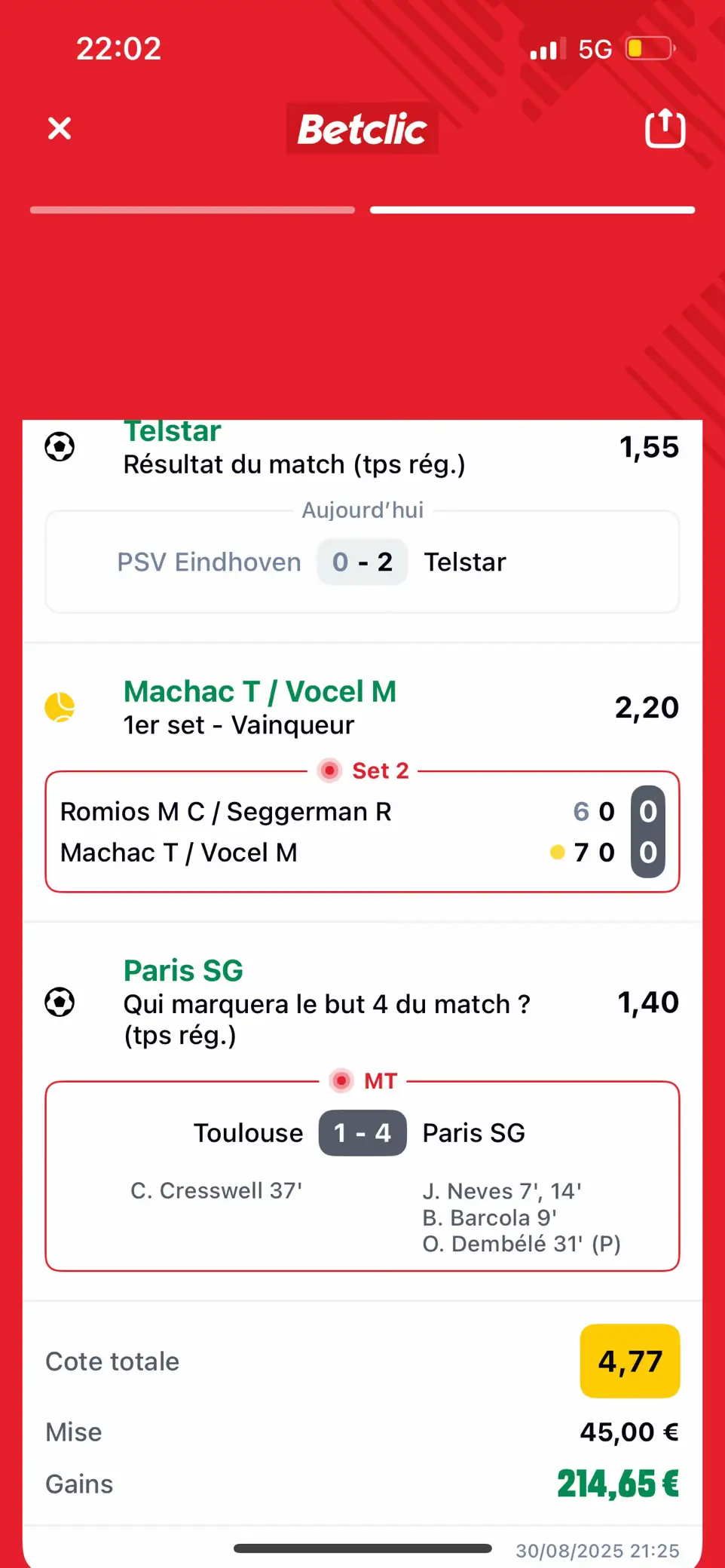 Les paris de la soirée😈💸 #money #sportstiktok #foot #tennistv #parissportiff 