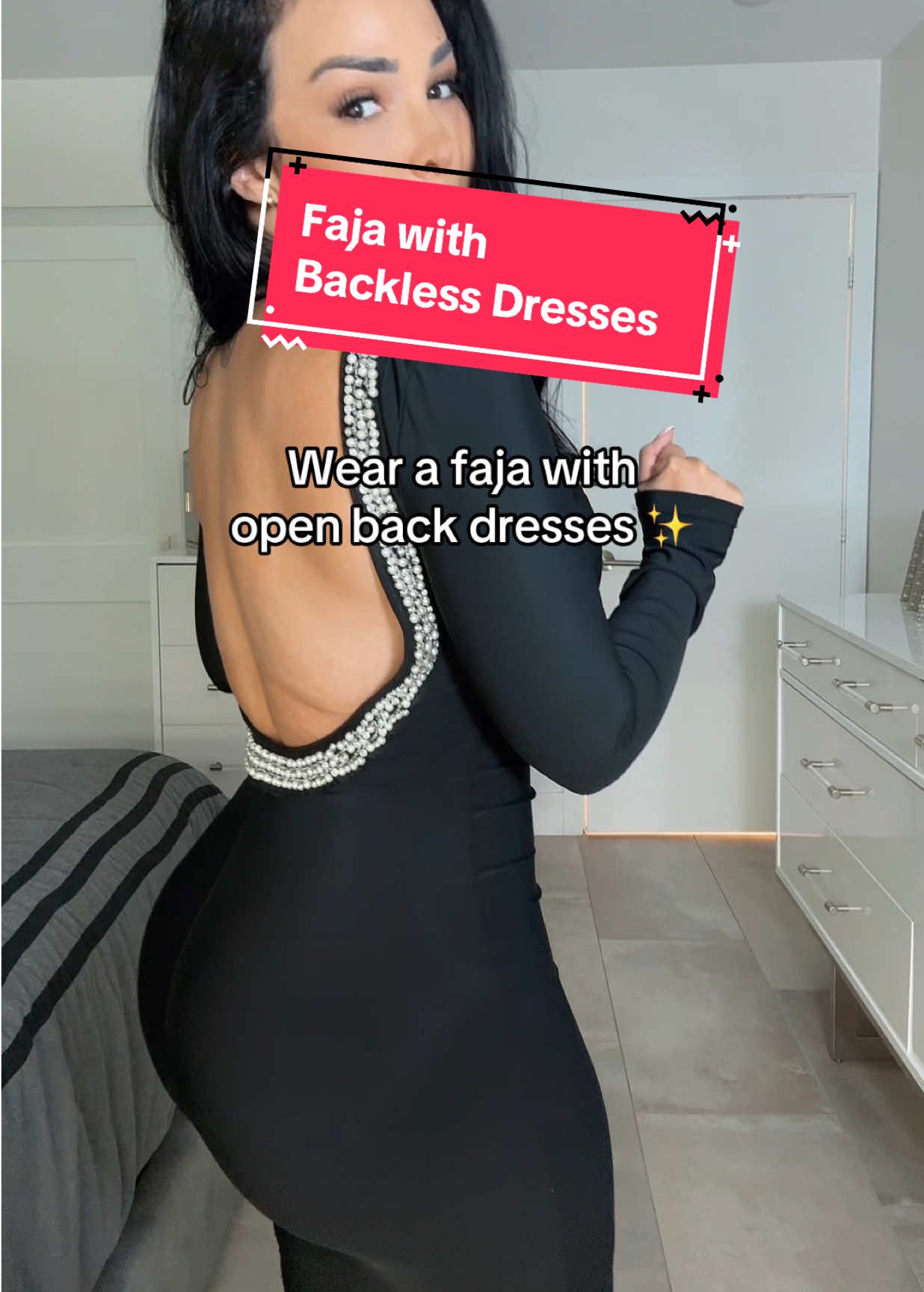 Finally a faja to wear with open back and backless dresses #faja #shapewear #shapeweardress #backlessdress #tiktokshopcreatorpicks 
