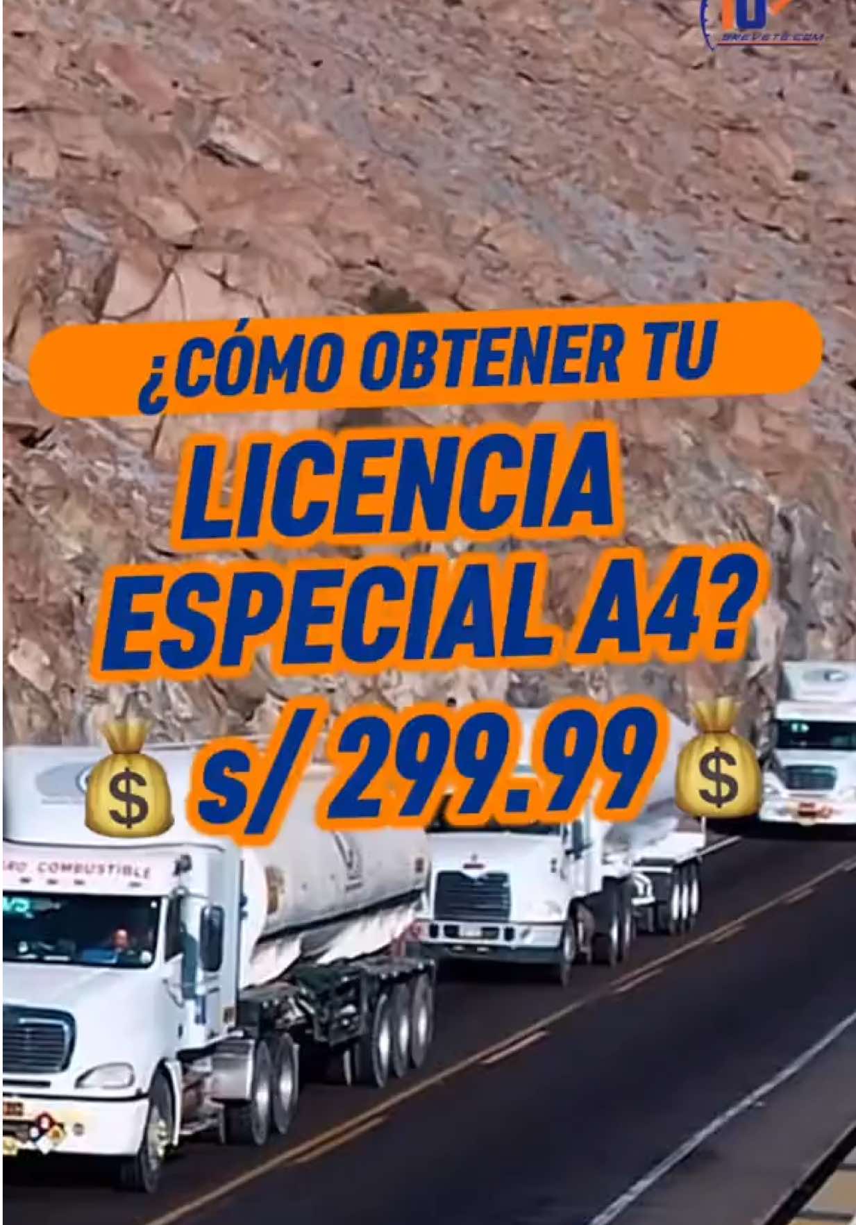 🚛✨ ¡Licencia Especial A4 en menos de una semana! 📄✅ Todo a solo S/299.99, rápido, seguro y sin complicaciones. 📲Contáctanos aquí👉 912 551 631 Visita nuestra página web oficial 💻👉 www.tubrevete.com.pe Av. Globo Terráqueo 7299 Los Olivos https://maps.app.goo.gl/?g_st=ac A dos cuadras de Plaza Norte. #LicenciaA4 #TuBrevete #ConductorProfesional #EscuelaDeManejo #TransporteSeguro