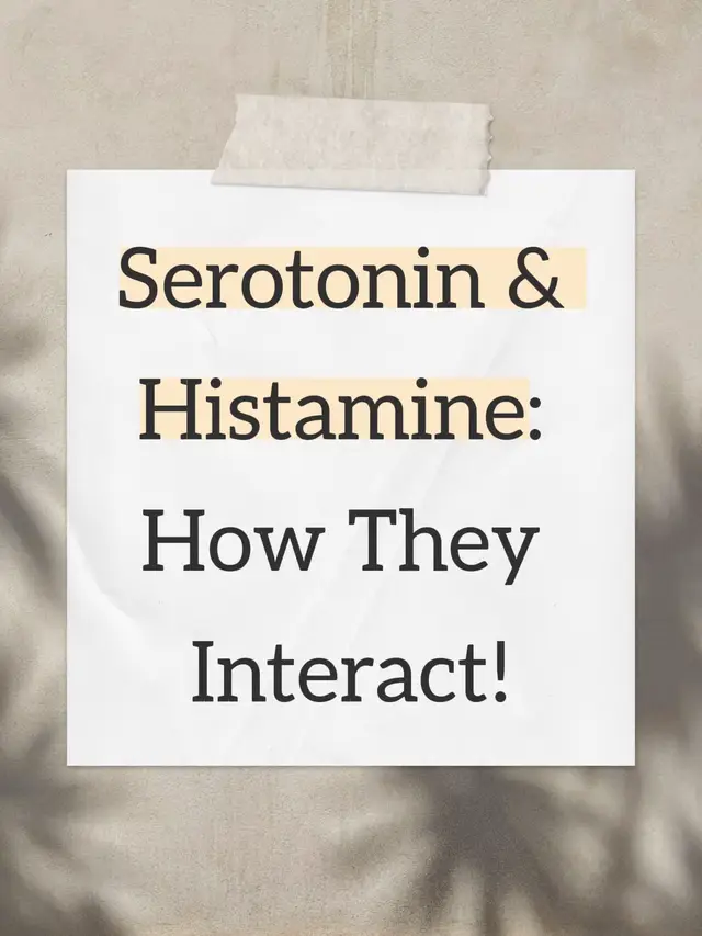1. Both are biogenic amines Histamine → from histidine (needs DAO/HNMT to break down). Serotonin → from tryptophan (needs vitamin B6 + cofactors). Both are cleared in the gut and liver → if one pathway is overloaded, the other can be affected. Gut Connection 90% of serotonin is made in the gut. Histamine in the gut (from food or bacteria) can stimulate serotonin release → leading to IBS-like symptoms (diarrhea, cramping, nausea). This is why some with histamine intolerance also struggle with serotonin-related gut issues. Mood & Brain Effects Histamine in the brain is stimulating (wakefulness, alertness). Serotonin is more calming/stabilizing (mood, sleep). Too much histamine → anxiety, insomnia, racing thoughts. Low serotonin + high histamine → irritability, low mood, “tired but wired. Oestrogen raises both histamine and serotonin activity (why mood swings + histamine flares can worsen mid-cycle or in PMS). Progesterone balances both by calming mast cells (↓ histamine) and supporting GABA (calming neurotransmitter). Nutrient & Enzyme Crossroads Both serotonin and histamine need methylation (SAMe, folate, B12, magnesium) for breakdown. If methylation is sluggish, you can get high histamine + low serotonin, or the opposite depending on diet/genetics. If you have high histamine + anxiety/insomnia, calming serotonin support may help (tryptophan foods, B6, magnesium, gut support). If you have low mood + histamine intolerance, be careful: serotonin precursors (tryptophan, 5-HTP) can worsen histamine symptoms because they share breakdown pathways. Balance is key: support gut health, ensure B6/folate/B12/magnesium are adequate, and manage oestrogen swings. 