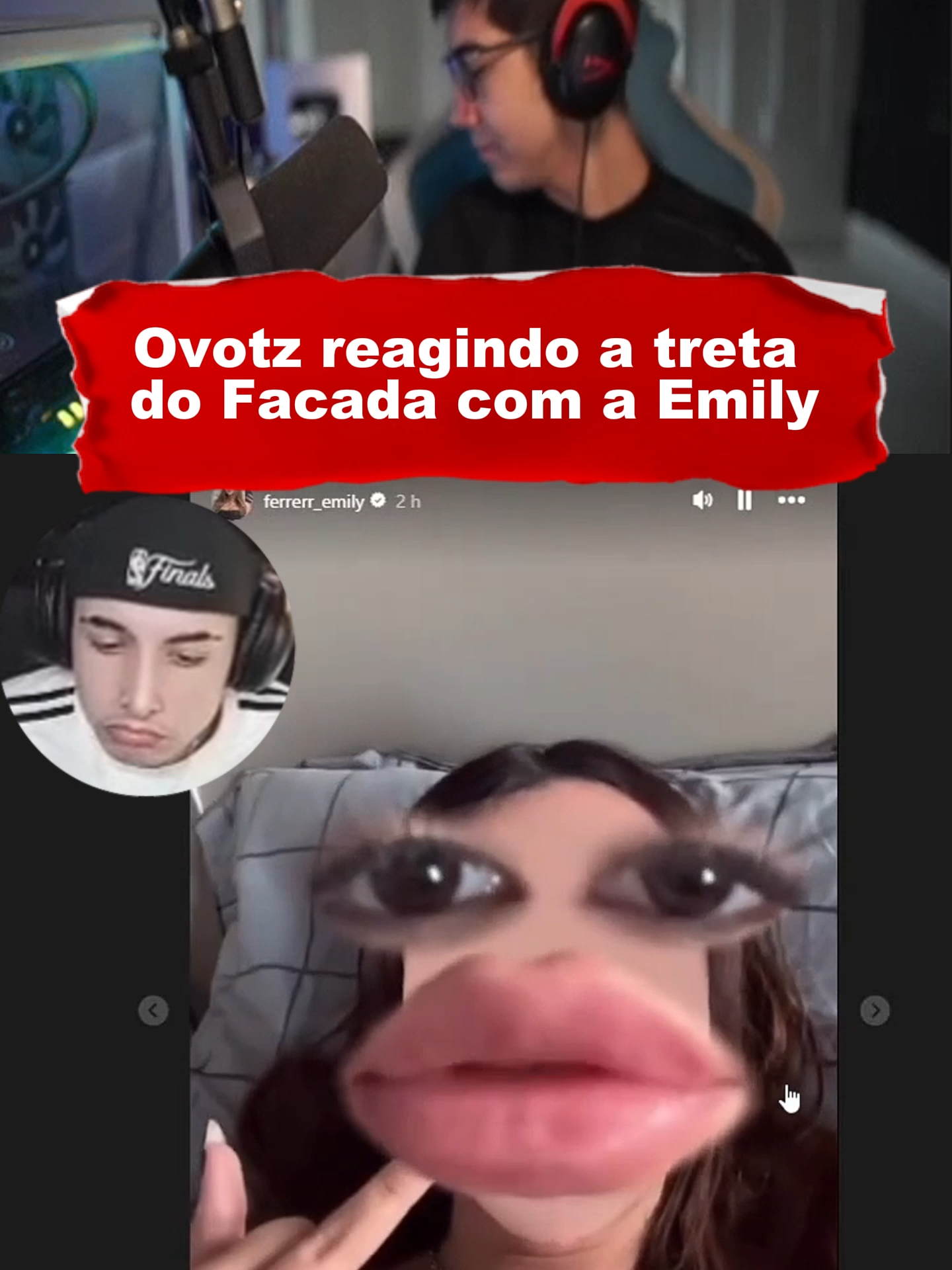 Ovotz reagindo a treta do Facada com a Emily #ovotz #livedoovotz #gtarp #fyp