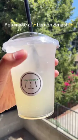 The ✨Lemon Smash✨a sparkling, sweet, lemony beverage! #ivystreetcoffee #coffeecart #comingsoon #sneakpeek #SmallBusiness