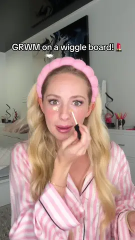 GRWM ON WIGGLE BOARD! #fyp #makeup #grwm #wiggleboard #nataliereynolds
