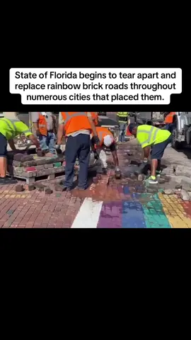 State of Florida begins to tear apart and replace rainbow brick roads throughout numerous cities that placed them.