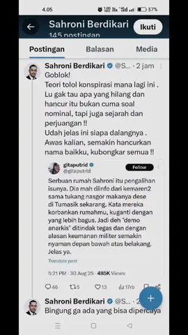 Bro Ahmad Sahroni Ngamuk di Twitter Cuy...
