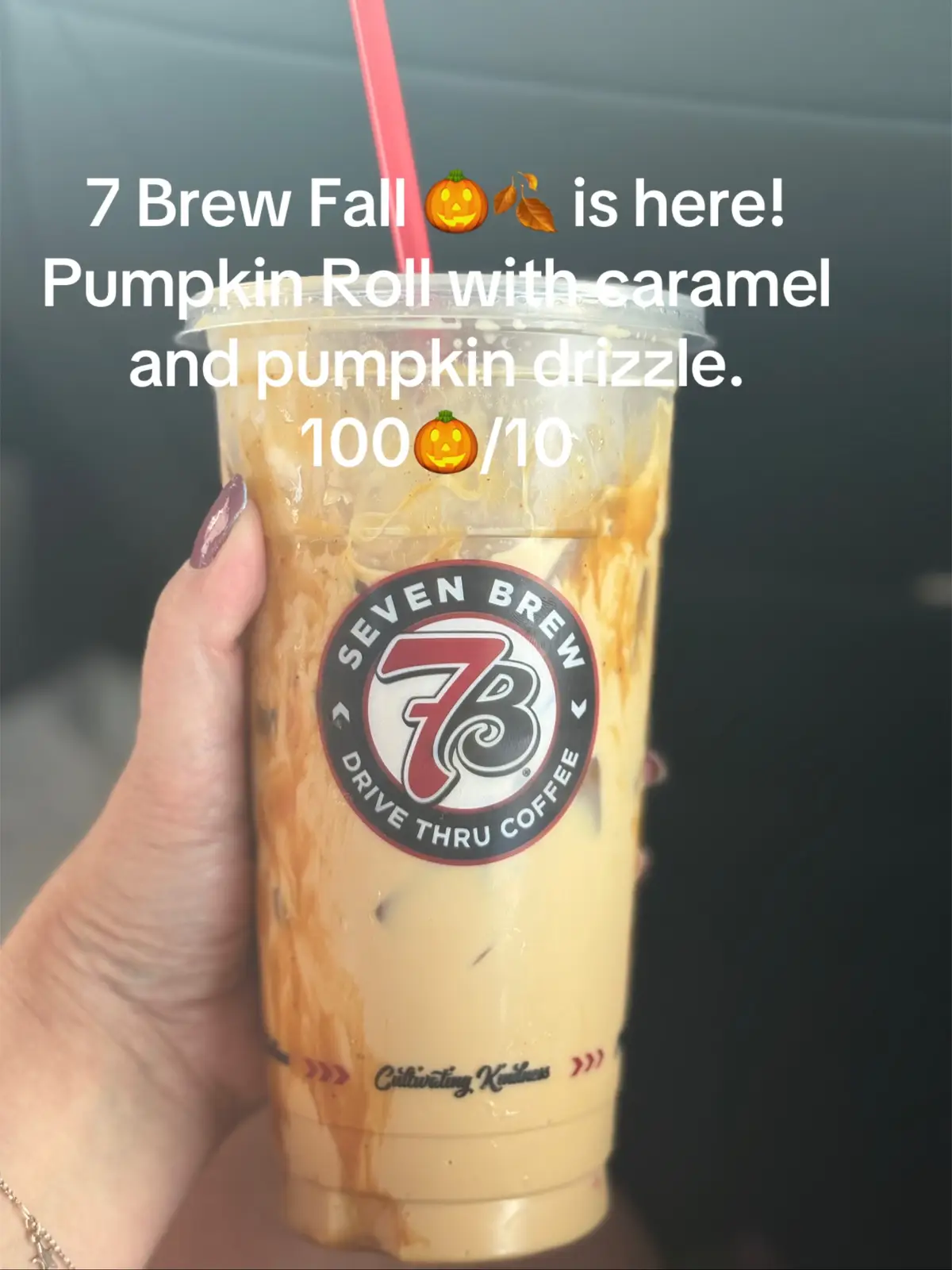 Try out the pumpkin roll @7brewcoffee 